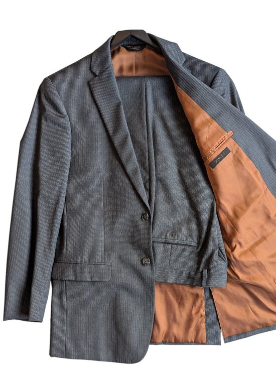 Jos. A. Bank Other - Jos A Bank Slim Fit Suit Gray Pinstripe 100% Wool | 40L Jacket & 34L Pant